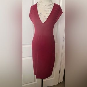 Max Studio cranberry dress large NWOT